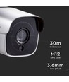 1080P IP overvåkningskamera, 12V - IP65, 2.0MP bullet, 20-30m IR, innendørs/utendørs