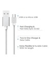 Câble Micro USB 1m - Nylon tressé, Argent, Série Platinum