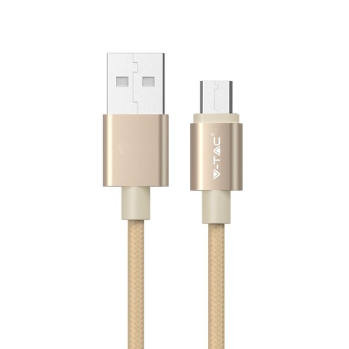 MicroUSB 1m câble en tissu - Or, microUSB vers USB-A