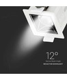 4W kvadratisk LED downlight, Samsung chip, RA90 - 5700K, 12 grader, hål: 45x45mm
