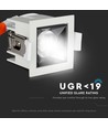 4W kvadratisk LED downlight, Samsung chip, RA90 - 5700K, 12 grader, hull: 45x45mm