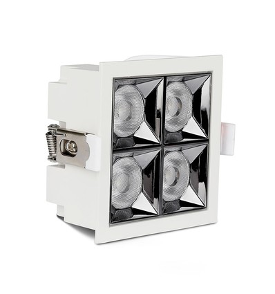 Spot LED encastrable 16W Samsung Chip - Carré, RA90, Coupe : 8,5 x 8,5 cm, Dim : 9,3 x 9,3 cm