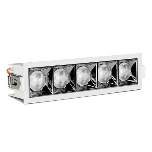 Spot LED encastrable 20W avec Samsung chip, RA90 - 12°, 5700K, Coupe : 20x4,5 cm, Dim : 20,7x5,4 cm