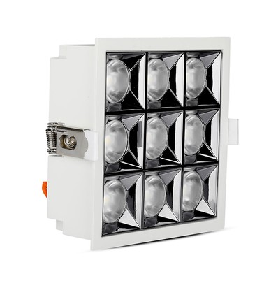 36W vierkant LED inbouwpaneel met Samsung chip - 2880lm, RA90, 12°, gat: 120x120mm, 5700K