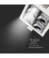 Spot LED encastrable carré 16W - Samsung LED chip, 38°, bord blanc, blanc froid