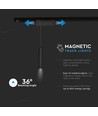 15W magnetisk pendel skenspot, 24V - 4000K, IP20, svart, 36 grader, magnetisk linjär pendel