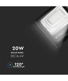 20W zonne-energie LED breedstraler - 1650lm, IP65, 6000K, zwart, incl. zonnepaneel en afstandsbediening