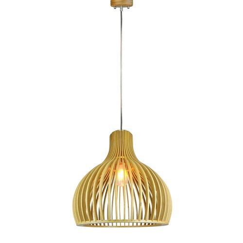 Ø45cm Trependel - Kegleformet design, krom detaljer, E27 fatning, uten lyskilde