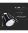 Détecteur de plafond PIR à encastrer, 360° - Noir, IP20, distance de détection jusqu'à 8m, perçage : Ø4cm