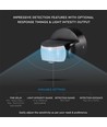 Détecteur de mouvement infrarouge - IP65 extérieur, noir, détection 180°/360°, max 600W LED