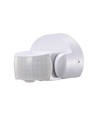 Infrarood bewegingssensor, wit - IP65, 180°/360°, max 600W LED, bereik 12m, buiten/binnen