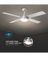 Ventilateur de plafond LED 35W avec kit lumière - Contrôle RF, 4 pales, moteur DC