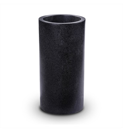 Applique murale en béton GU10 avec éclairage haut/bas - Ronde, gris foncé, IP20 intérieur, sans source lumineuse