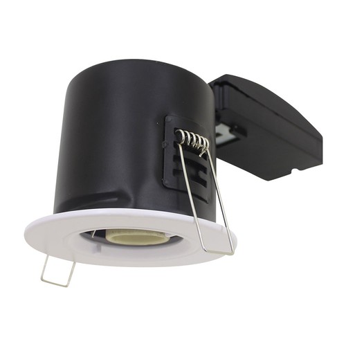 Spot encastrable coupe-feu GU10 - Blanc, twist & lock, 30/60/90 min