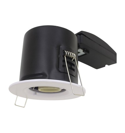 Spot encastrable coupe-feu GU10 - Blanc, twist & lock, 30/60/90 min