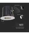 GU10 brandgodkänd downlight - Vit, twist & lock, brandhämmande 30/60/90 min, Hål: Ø7,5 cm, Mått: Ø9 cm, utan ljuskälla