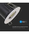 GU10 brandgodkänd downlight - Vit, twist & lock, brandhämmande 30/60/90 min, Hål: Ø7,5 cm, Mått: Ø9 cm, utan ljuskälla