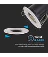 Spot encastrable coupe-feu GU10 - Blanc, twist & lock, 30/60/90 min