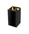 Spot saillie carré GU10 - Noir/Or, IP20, 7,4 x 7,4 x 14cm