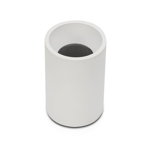 Hvid GU10 påbygningsspot - Ø70x107mm, aluminium, IP20 indendørs, uden lyskilde