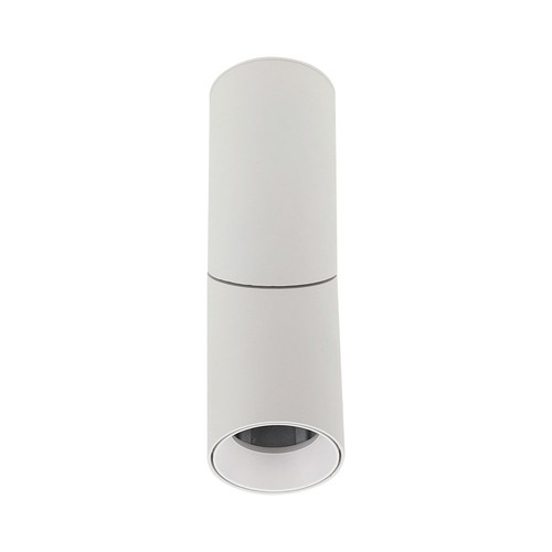 GU10 påbygningsspot - Hvid, Ø5,95cm, højde 19,7cm, IP20 indendørs, uden lyskilde