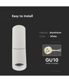 Spot en saillie GU10 - Blanc, Ø5,95cm, hauteur 19,7cm, IP20 intérieur, sans source lumineuse