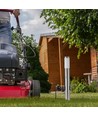 Borne de jardin E27 60cm avec capteur et 2 prises - IP44, inox