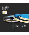 5m 12W/m COB-LED strip, RA90 - 24V, IP20, 512 LED per meter, 4000K/6500K