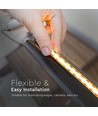 5m 12W/m COB-LED strip, RA90 - 24V, IP20, 512 LED par mètre, 4000K/6500K