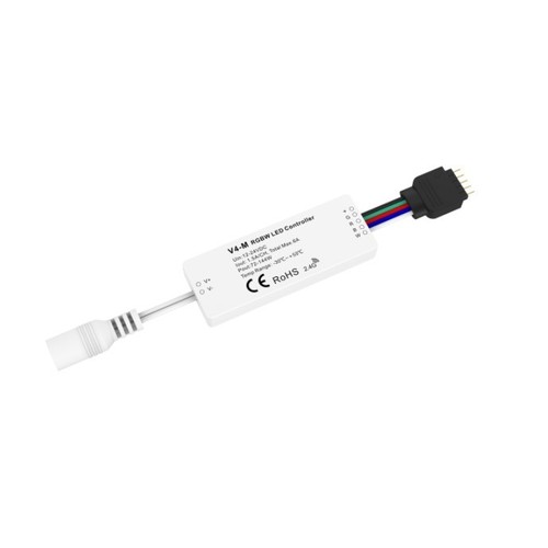 Contrôleur LEDlife rWave mini RGB+WW - 12V (72W), 24V (144W), avec prise DC