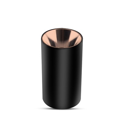 GU10 påbygningsspot, rund - Sort og rose gull, aluminium, max 35W, uten lyskilde