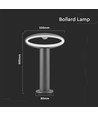 LED Pullert 30 cm 9W IP54 Mørkegrå - 230V, 4000K, inkl. lyskilde