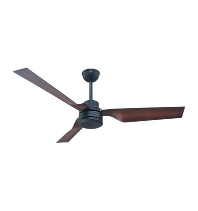 Loftventilator 65W - bronze med RF-kontrol, 3 brune blad, AC motor (52 tommer)