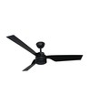 Ventilateur de plafond 65W - noir, contrôle RF, 3 pales noires, moteur AC, 52 pouces