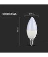Ampoule LED 5,5W E14 - Puce Samsung, 4000K, dimmable