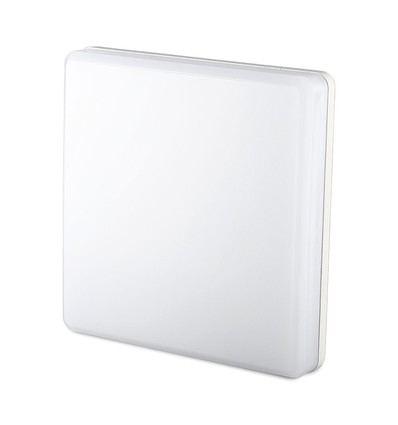 25W LED loftslampe, Samsung LED chip - 300x300mm, IP44, IK08, hvid kant, 3000K