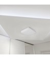 25W LED loftslampe, Samsung LED chip - 300x300mm, IP44, IK08, hvid kant, 3000K