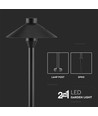 7W LED havespot med spyd / stander - Samsung LED chip, IP65, sort, 2-i-1 havelampe