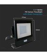 Projecteur LED 30W avec détecteur - puce Samsung LED, IP65, noir, slim, extérieur