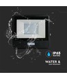 30W LED lyskaster med sensor - Samsung LED chip, IP65, sort, slim, utendørs
