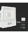 Projecteur 10W - Capteur PIR, Puce Samsung, 6500K, Boîtier Blanc