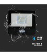 Projecteur LED 20W avec détecteur - puce Samsung LED, IP65, noir, câble 1m, blanc froid