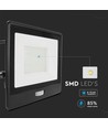 50W LED lyskaster med sensor - Samsung LED chip, IP65, sort, 6500K, 5 års garanti