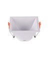 GU10 inbouwspot - Vierkant, wit, IP20, gat: 83x83mm, zonder lichtbron