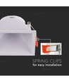 GU10 inbouwspot - Vierkant, wit, IP20, gat: 83x83mm, zonder lichtbron