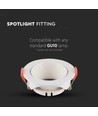 Spot encastrable GU10 - Rond, blanc/blanc, IP20, Trou: Ø7,2 cm, Dim: Ø8,5 cm