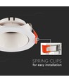 GU10 innfellingsspot - Rund, hvit/hvit, IP20, Hull: Ø7,2 cm, Mål: Ø8,5 cm