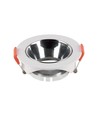 Spot encastrable GU10 - Blanc avec chrome, rond, Ø8,5 cm, trou: Ø7,2 cm, sans source lumineuse