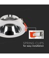 Spot encastrable GU10 - Blanc avec chrome, rond, Ø8,5 cm, trou: Ø7,2 cm, sans source lumineuse