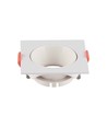 Spot encastrable GU10, carré - Cadre blanc, réflecteur blanc, trou: Ø7,2 cm, sans source lumineuse